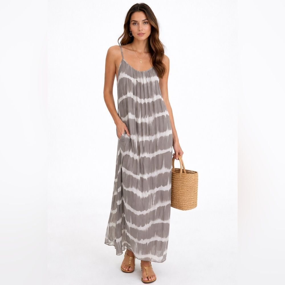 Marisima Made in Italy Silk Blend Maxi Dress